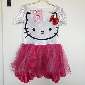 Hello Kitty Large Halloween Costume Tutu Dress with Body Jewelry